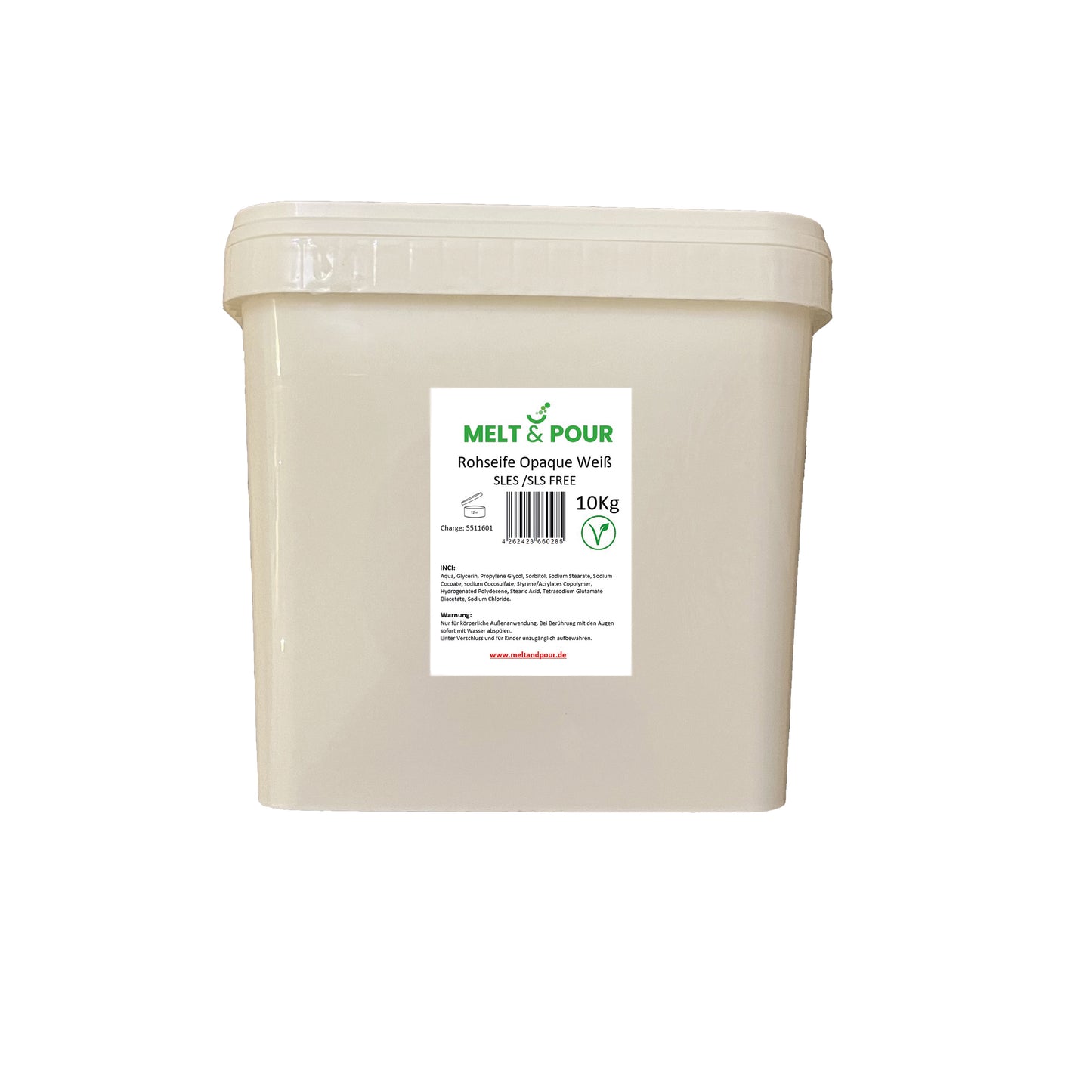 10 kg Rohseife Opaque Weiß SLES /SLS Frei