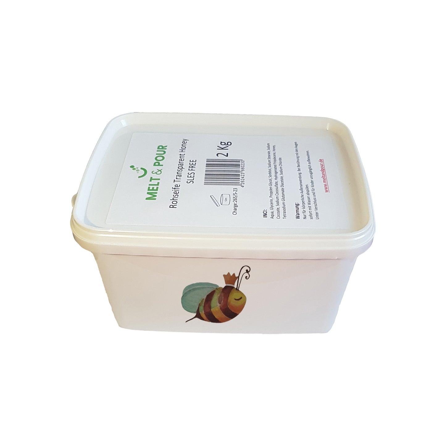 Rohseife Transparent mit Honig - SLES FREE