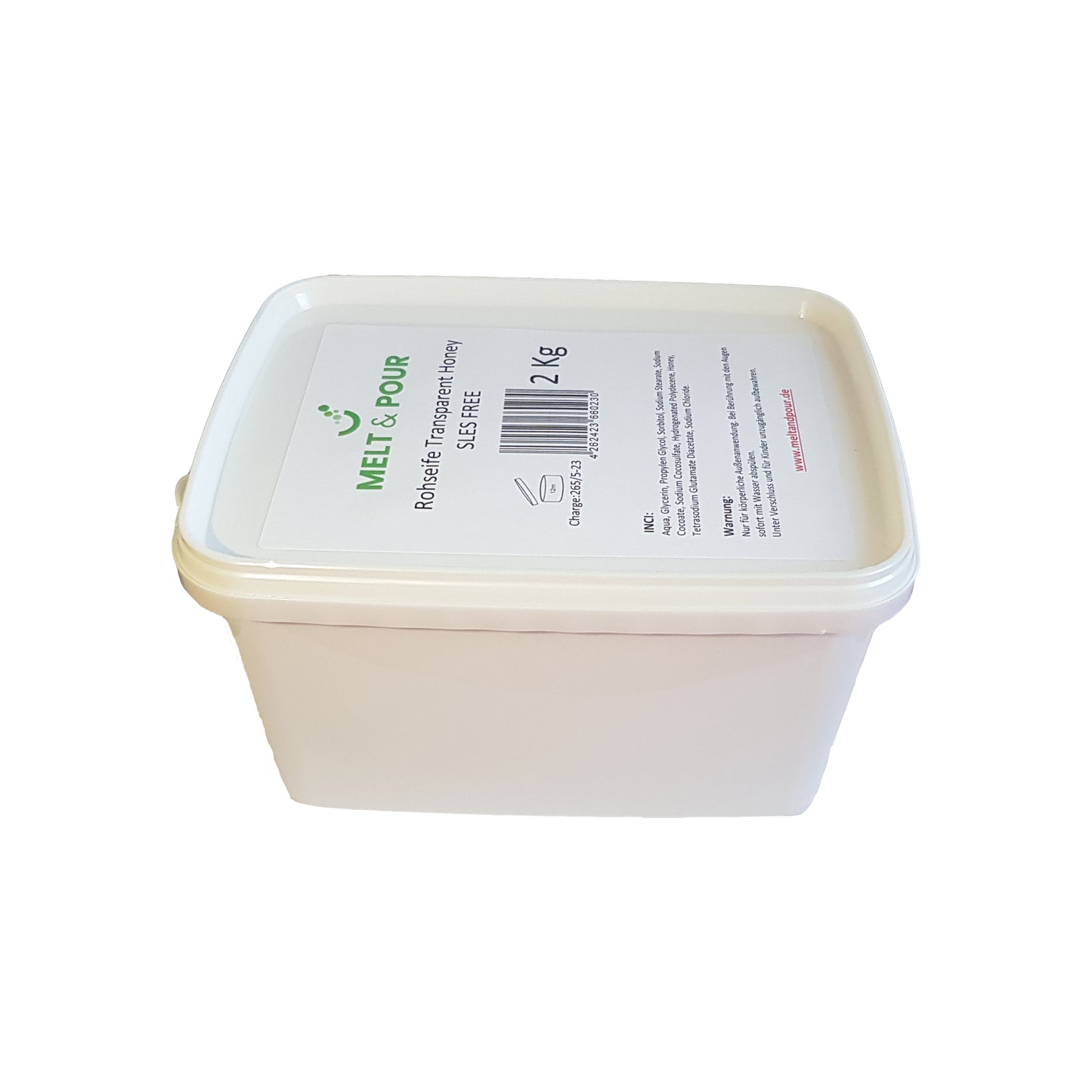 Rohseife Transparent mit Honig - SLES FREE