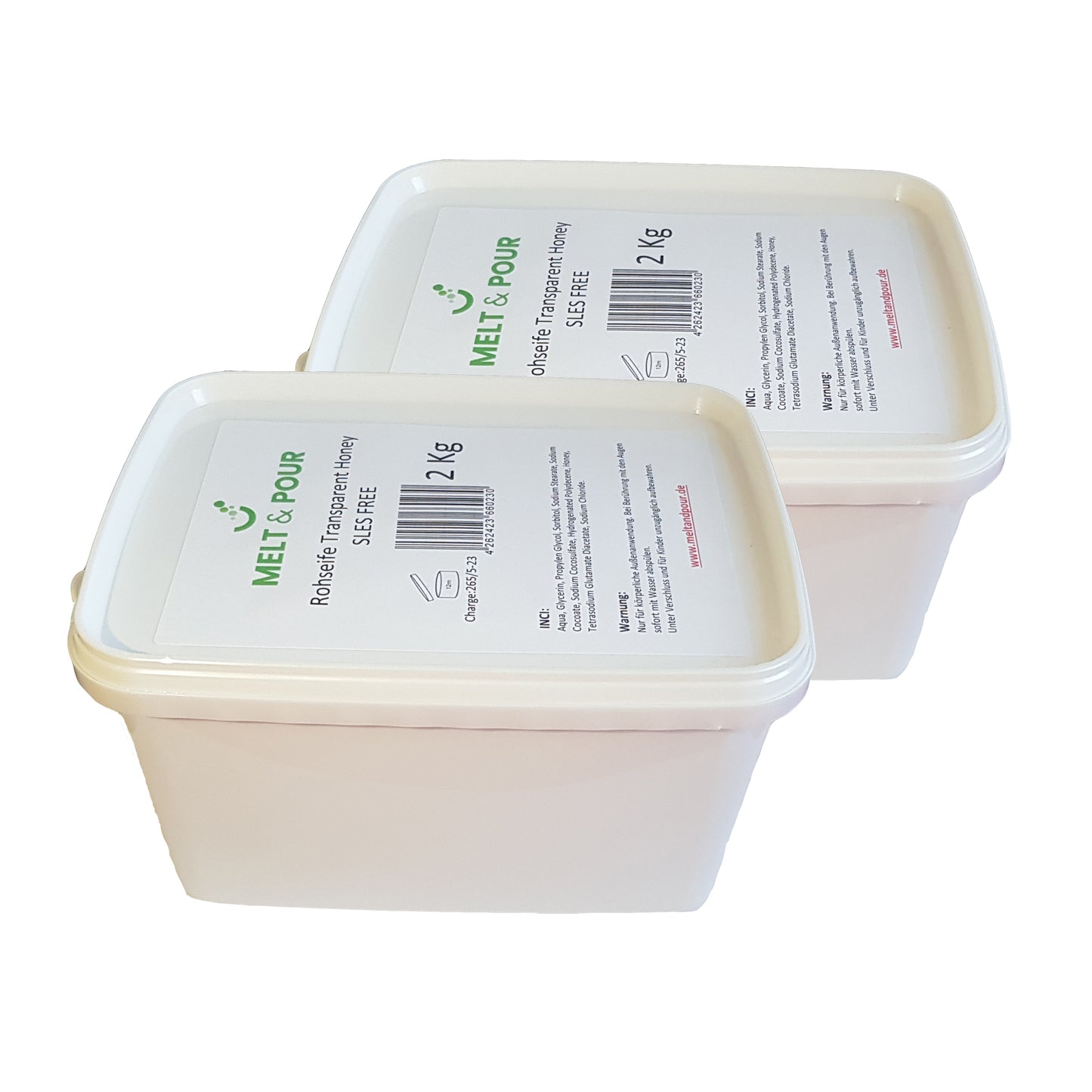 Rohseife Transparent mit Honig - SLES FREE